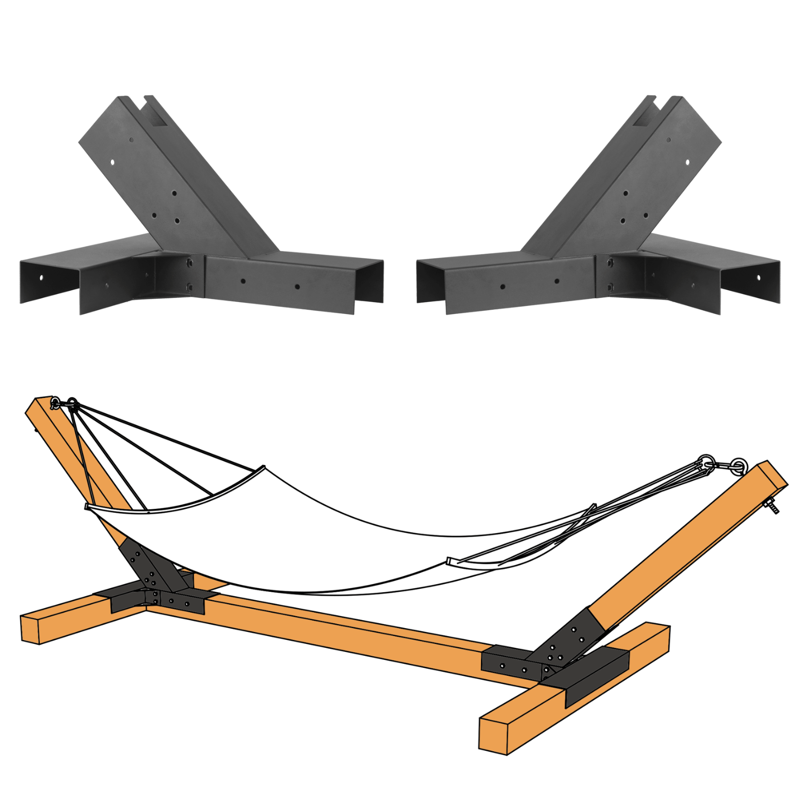 Hammock Stand Kit for Wood Posts Not Included Meruzy