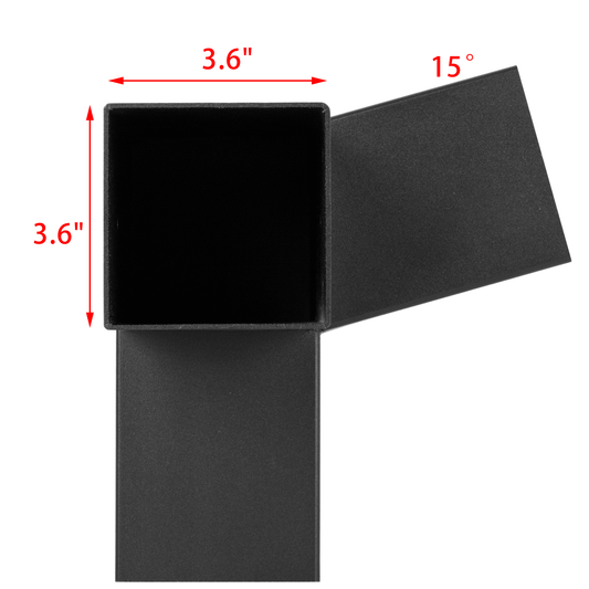 15° Single Wall Mount Pergola Kit for 4x4 Wood Posts