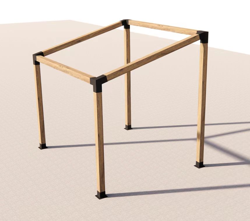 15° Pergola Kit for 4x4 Wood Posts