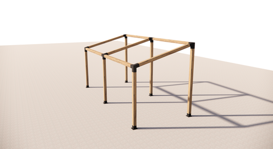 15°  Pergola Kit for 6x6 Wood Posts-Customizable