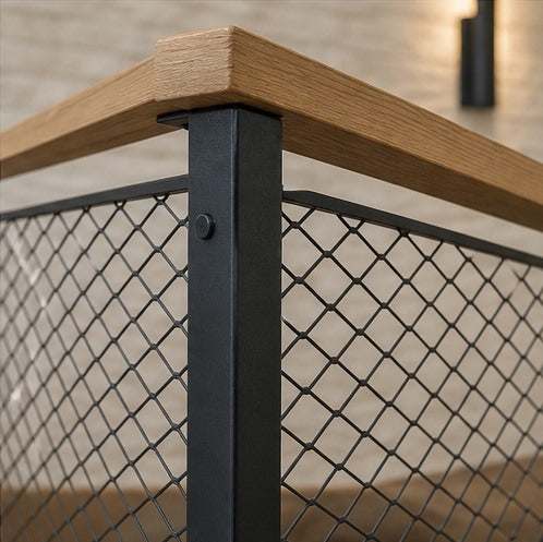Architectural Mesh Guard with Oak Cap