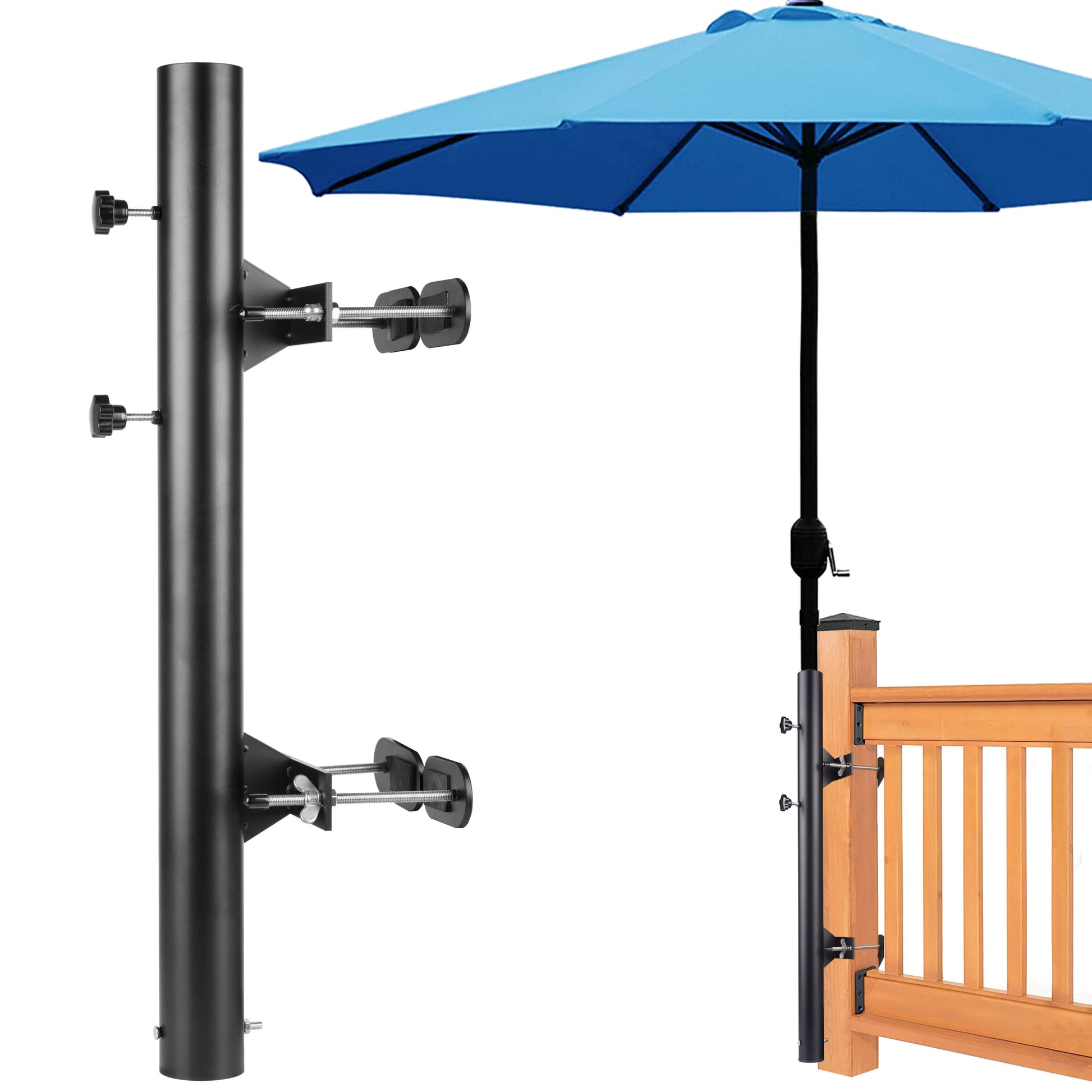 Adjustable Outdoor Deck Umbrella Stand Metal Clamp