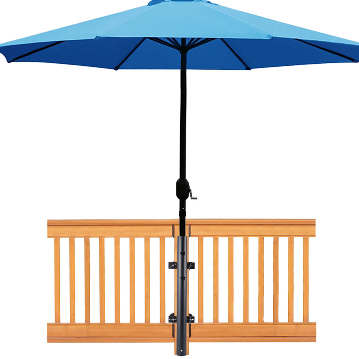 braces for patio umbrella keep coming out Adjustable Outdoor Deck Umbrella Stand Metal Clamp