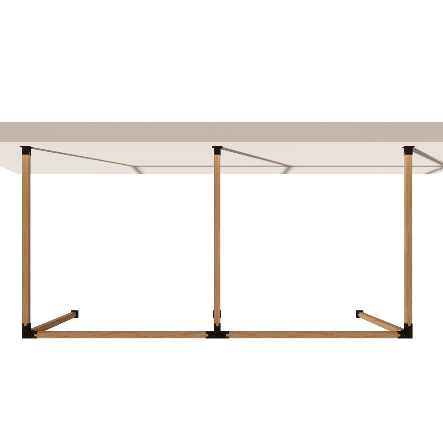 Double Wall Mount Pergola Brackets Kit for 4x4 Wood Posts