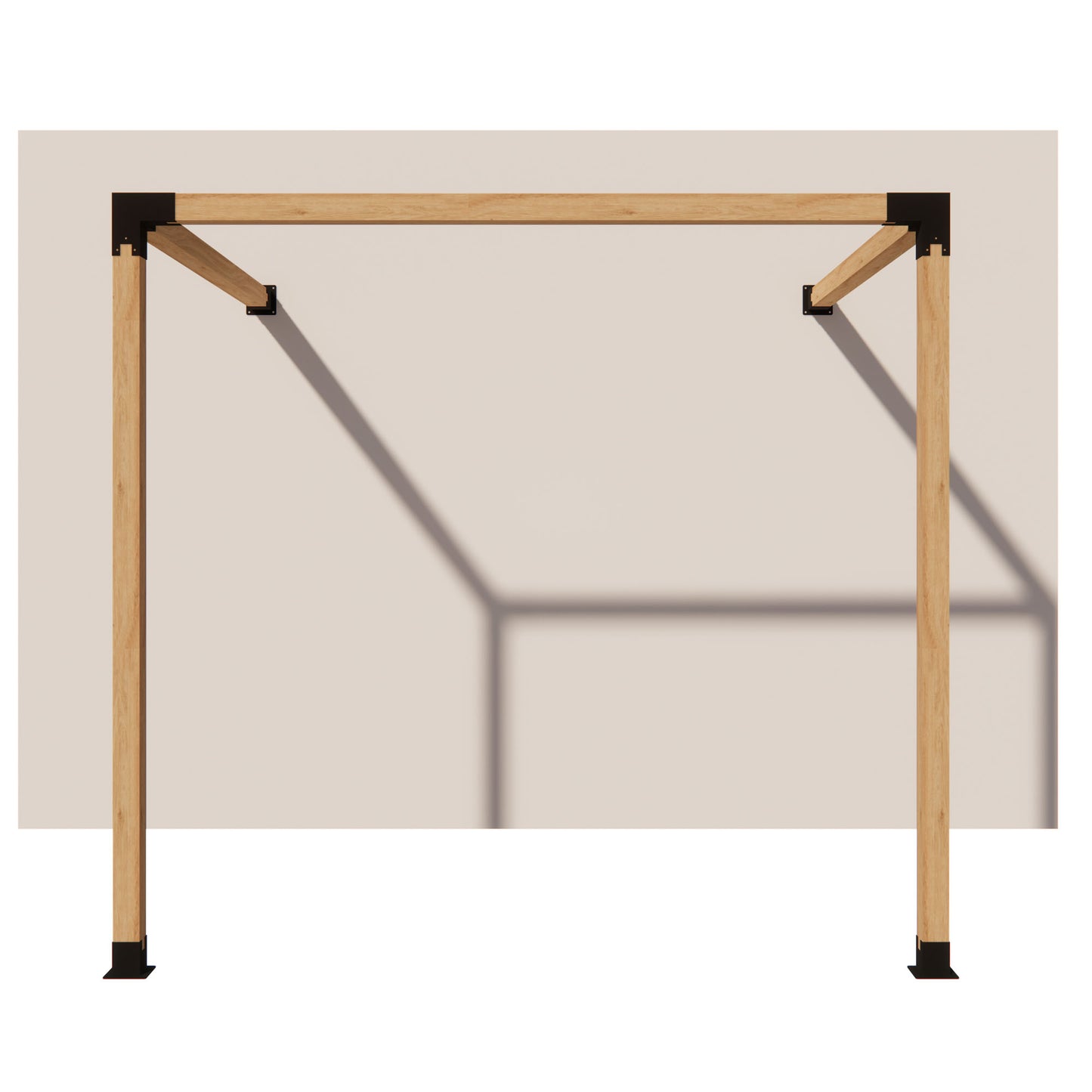 Single Wall Mount Pergola Brackets Kit for 4x4 Wood Posts