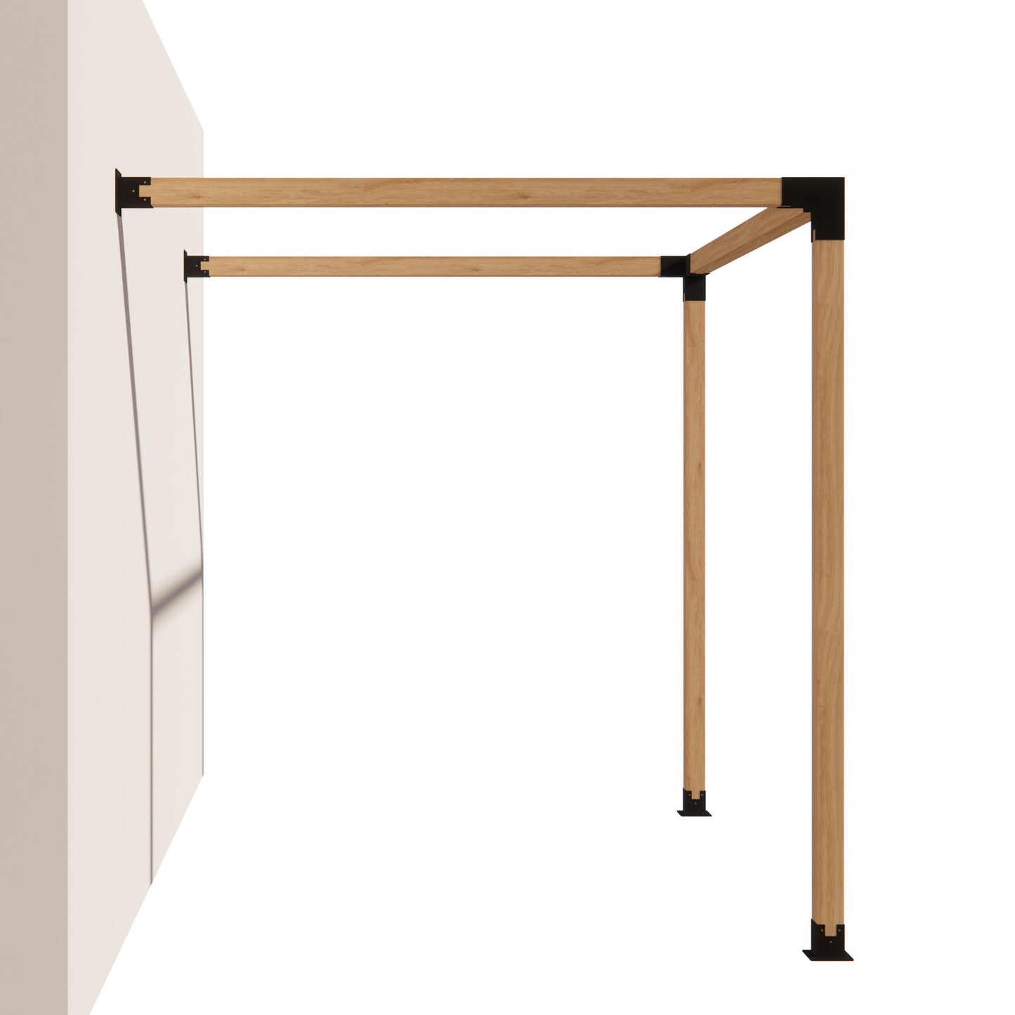 Single Wall Mount Pergola Brackets Kit for 4x4 Wood Posts
