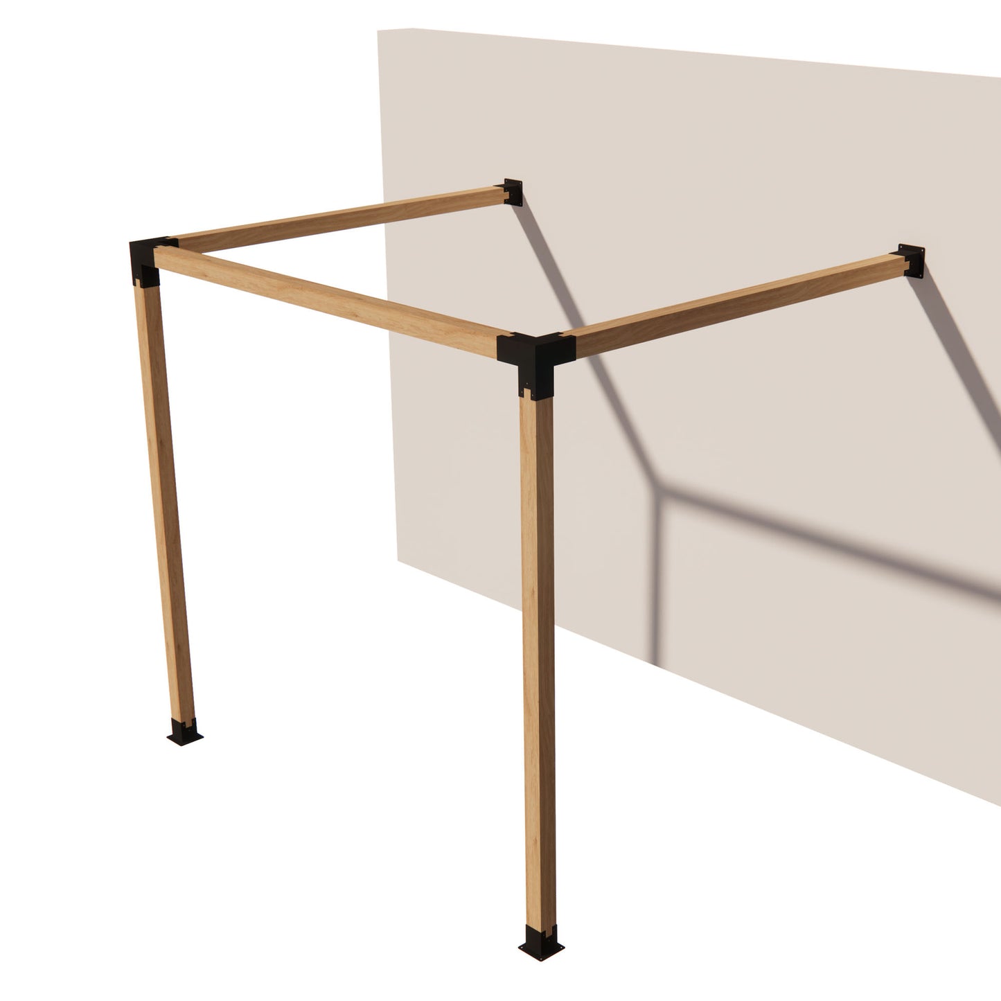 Single Wall Mount Pergola Brackets Kit for 4x4 Wood Posts