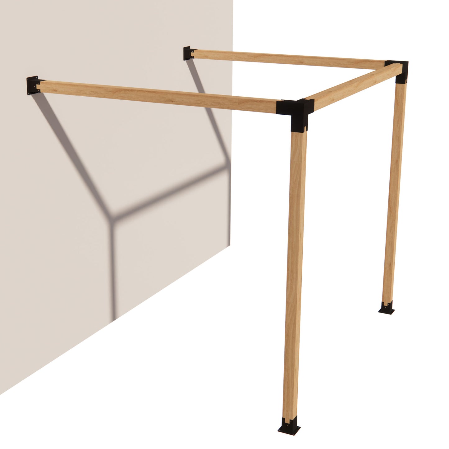Single Wall Mount Pergola Brackets Kit for 4x4 Wood Posts