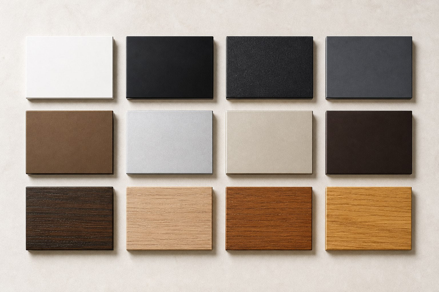 Standard aluminum finish color selection
